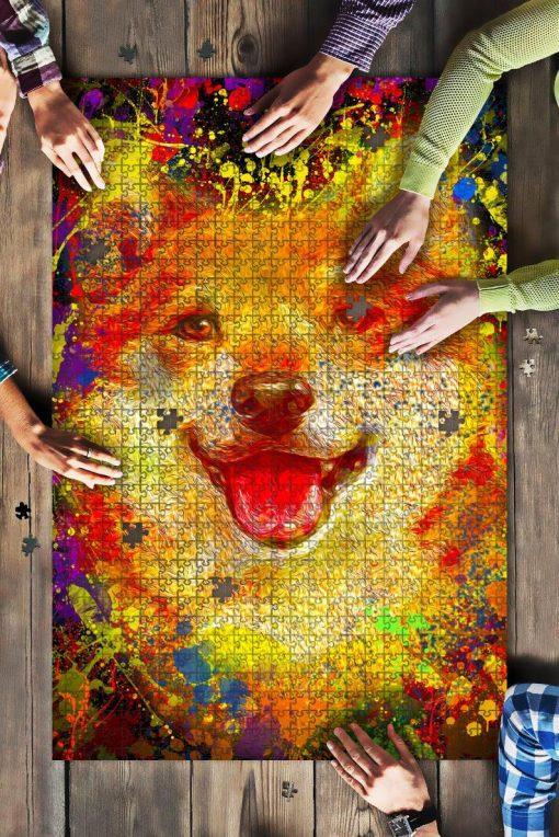 Shiba Inu Dog Colorful Jigsaw Puzzle Set Shiba Inu Dog Colorful Jigsaw Puzzle Set