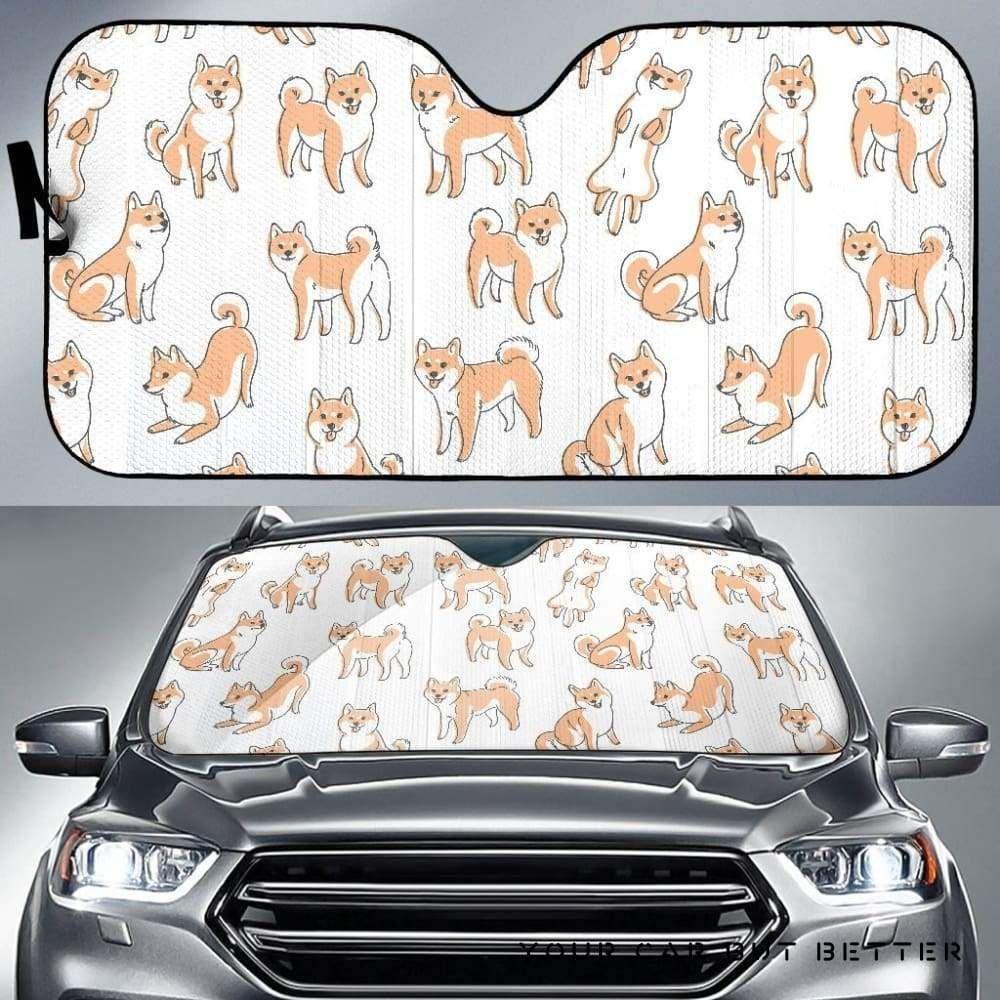Shiba Inu Dog Pattern Car Auto Sun Shade Shiba Inu Dog Pattern Car Auto Sun Shade
