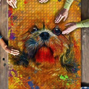 Shih Tzu Dog Colorful Jigsaw Puzzle Set