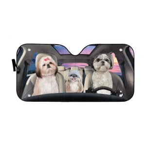 Shih Tzu Dogs Car Auto Sun Shade
