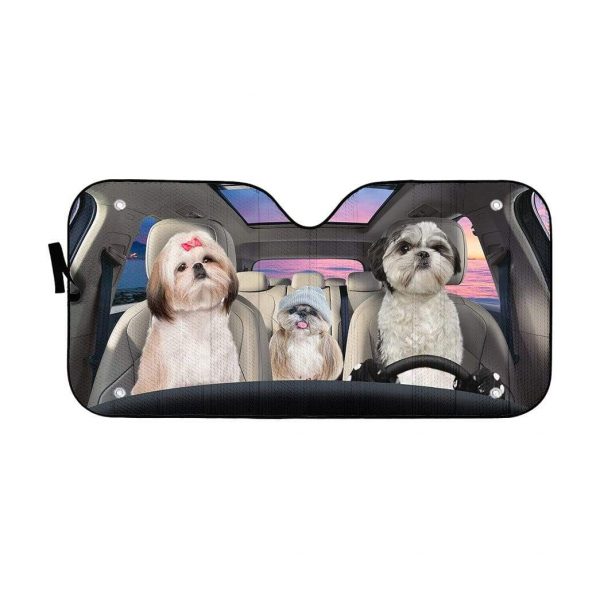 Shih Tzu Dogs Car Auto Sun Shade