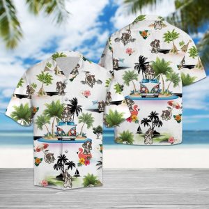 Shih Tzu Vacation Hawaiian Shirt Summer Button Up