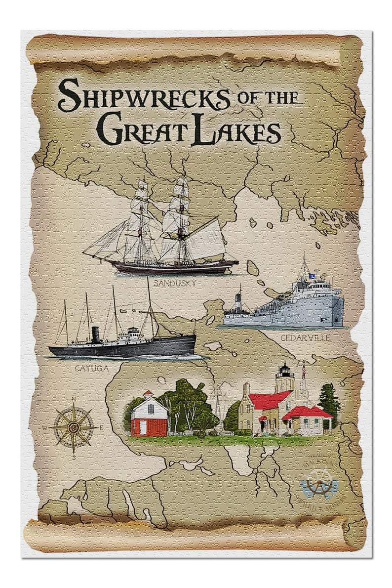 Shipwrecks Of The Great Lakes Jigsaw Puzzle Set Shipwrecks Of The Great Lakes Jigsaw Puzzle Set