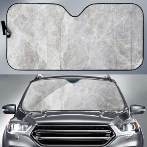 Silver Grey Marble Car Auto Sun Shade