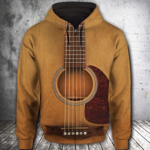 Simple Guitar 3D Printed Hoodie/Zipper Hoodie