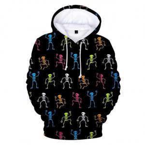 Skeleton 3D Printed Hoodie/Zipper Hoodie