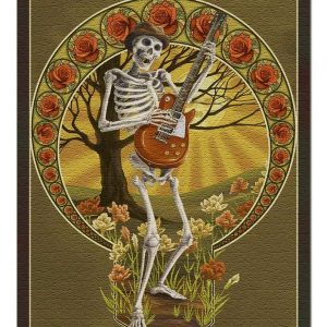 Skeleton And Guitar Jigsaw Puzzle Set