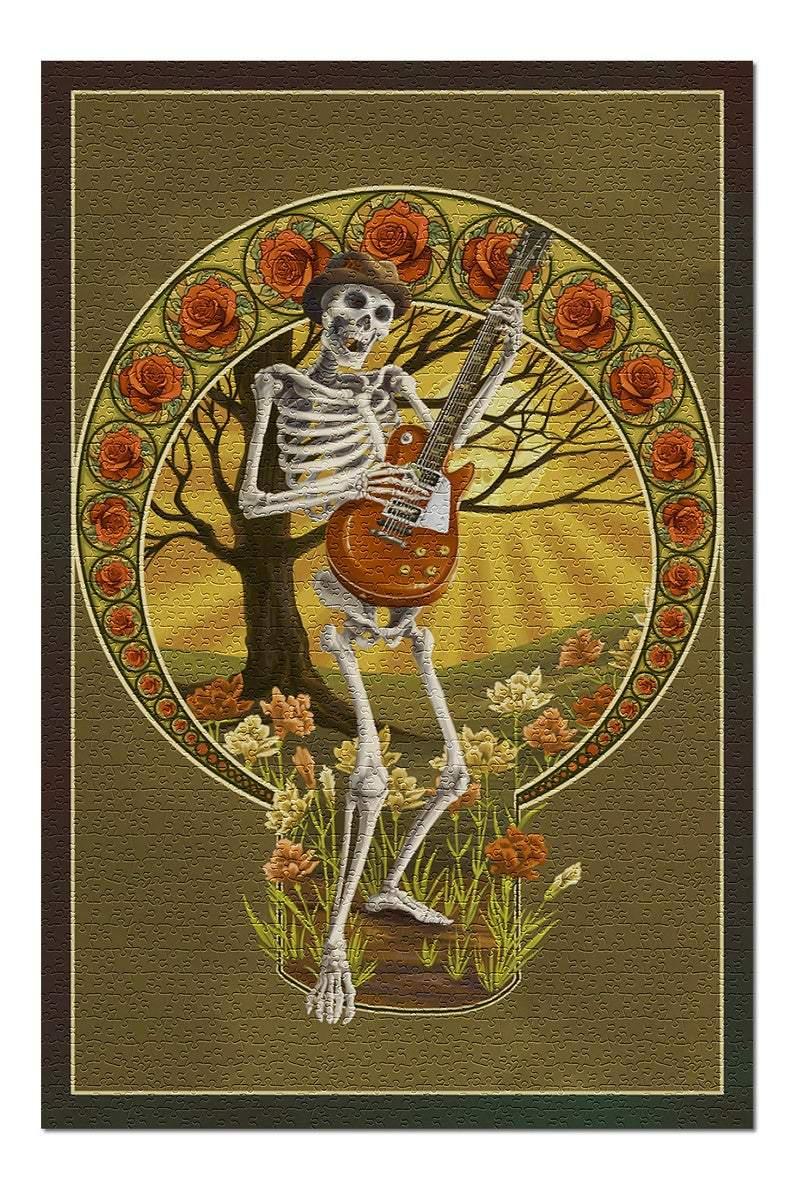 Skeleton And Guitar Jigsaw Puzzle Set Skeleton And Guitar Jigsaw Puzzle Set