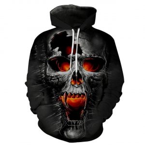 Skull 3D Printed Hoodie/Zipper Hoodie