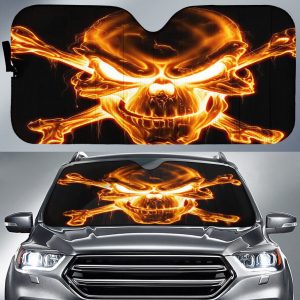 Skull Car Auto Sun Shade