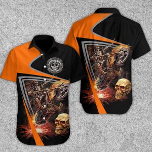 Skull Reaper On Dark Side Hawaiian Shirt Summer Button Up