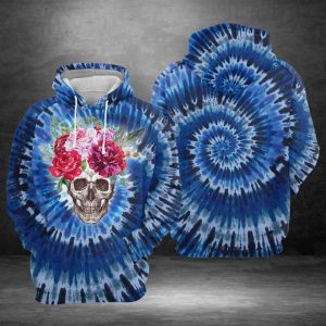 Skull Tie Dye 3D Printed Hoodie/Zipper Hoodie