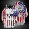 Skull Usa Flag Pattern 3D Printed Hoodie/Zipper Hoodie