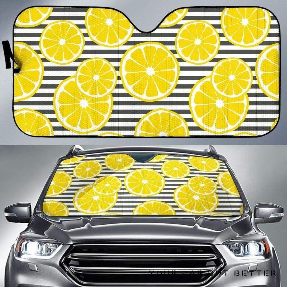 Slice Of Lemon Pattern Car Auto Sun Shade Slice Of Lemon Pattern Car Auto Sun Shade