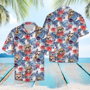 Sloth Hawaiian Shirt Summer Button Up