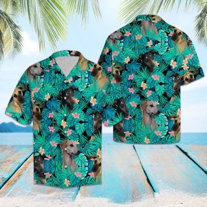 Sloughi Tropical Hawaiian Shirt Summer Button Up