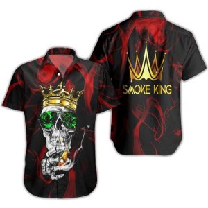 Smoke King Hawaiian Shirt Summer Button Up