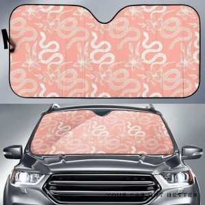 Snake Lilies Flower Pattern Car Auto Sun Shade