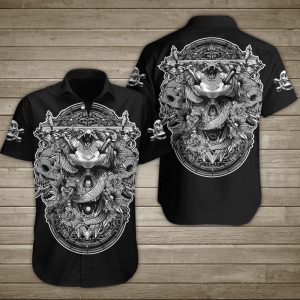 Snake Wrapped Around Skulls Hawaiian Shirt Summer Button Up