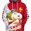 Snoopy 3D Printed Hoodie/Zipper Hoodie