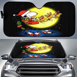 Snoopy Christmas Car Auto Sun Shade