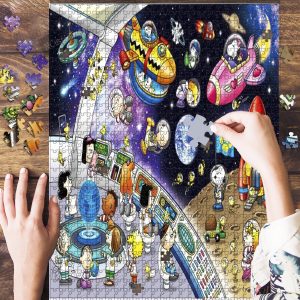 Snoopy Space Travel Jigsaw Puzzle Set