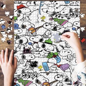 Snoopy Wooden Jigsaw Puzzle Set
