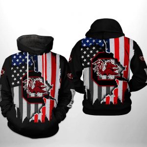 South Carolina Gamecocks NCAA US Flag 3D Printed Hoodie/Zipper Hoodie