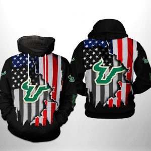 South Florida Bulls NCAA US Flag 3D Printed Hoodie/Zipper Hoodie