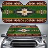 Southwest Green Symbol Native American Car Auto Sun Shade
