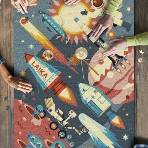 Space Geometric Jigsaw Puzzle Set