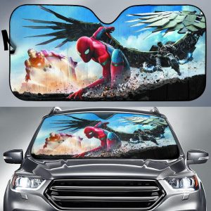 Spider Man Iron Mans Car Auto Sun Shade