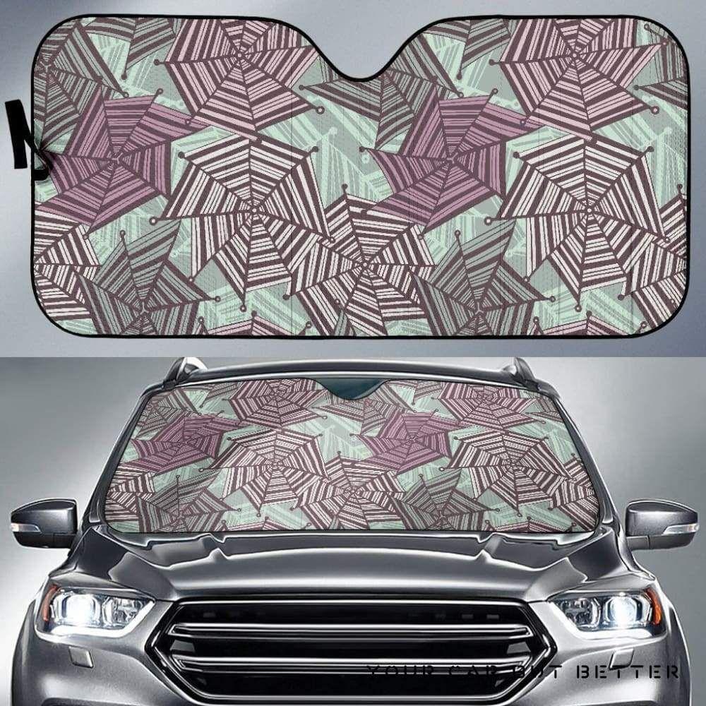 Spider Web Cobweb Color Pattern Car Auto Sun Shade Spider Web Cobweb Color Pattern Car Auto Sun Shade