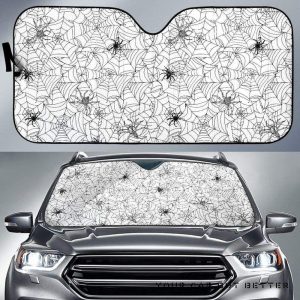 Spider Web Cobweb Pattern Car Auto Sun Shade