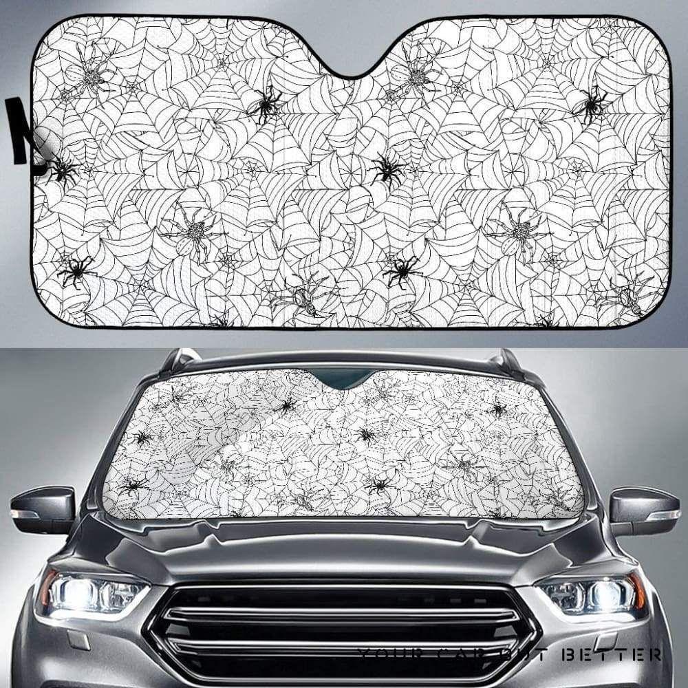 Spider Web Cobweb Pattern Car Auto Sun Shade Spider Web Cobweb Pattern Car Auto Sun Shade