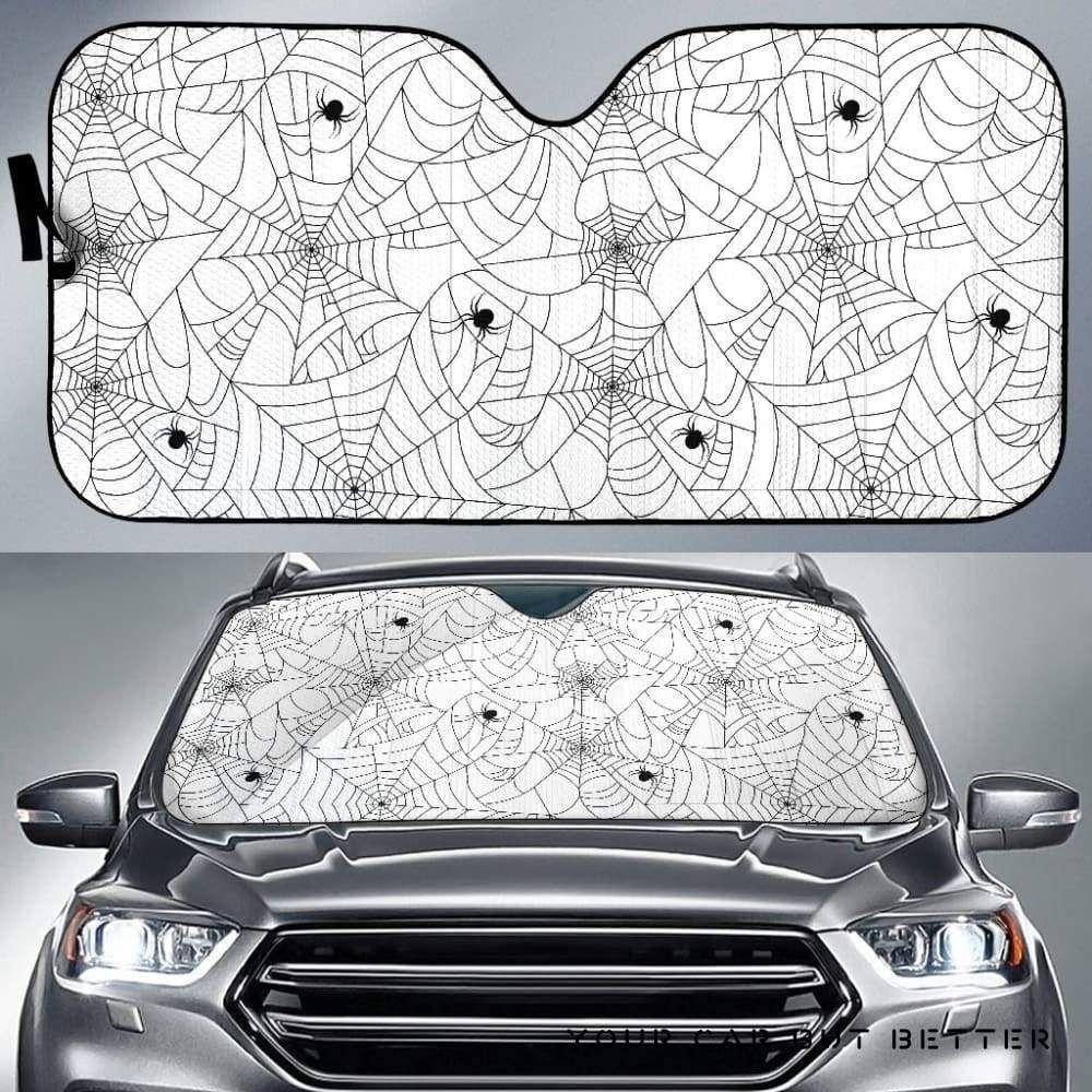 Spider Web Cobweb Pattern White Car Auto Sun Shade Spider Web Cobweb Pattern White Car Auto Sun Shade