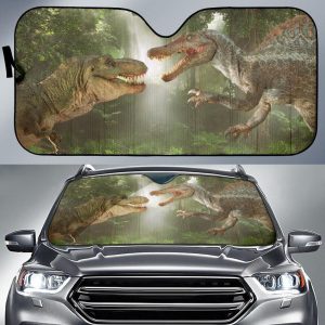 Spinosaurus Vs T Rex Car Auto Sun Shade