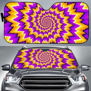 Spiral Expansion Moving Optical Illusion Car Auto Sun Shade