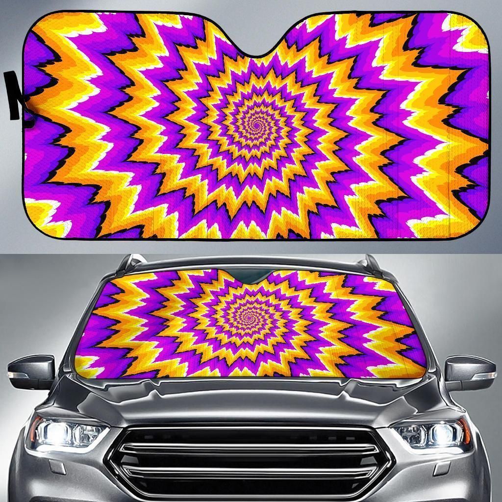Spiral Expansion Moving Optical Illusion Car Auto Sun Shade Spiral Expansion Moving Optical Illusion Car Auto Sun Shade