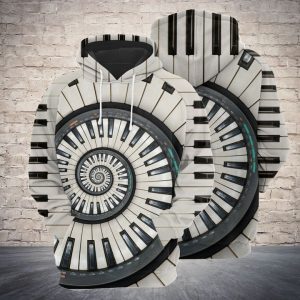 Spiral Piano 3D Printed Hoodie/Zipper Hoodie