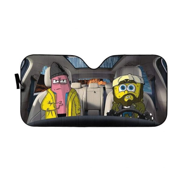 Spongebob And Patrick Rob Car Auto Sun Shade
