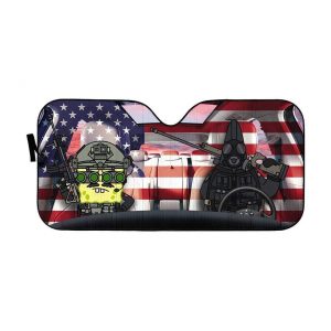 Spongebob And Patrick Warrior Car Auto Sun Shade