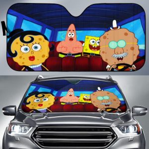 Spongebob Running Vacations Car Auto Sun Shade