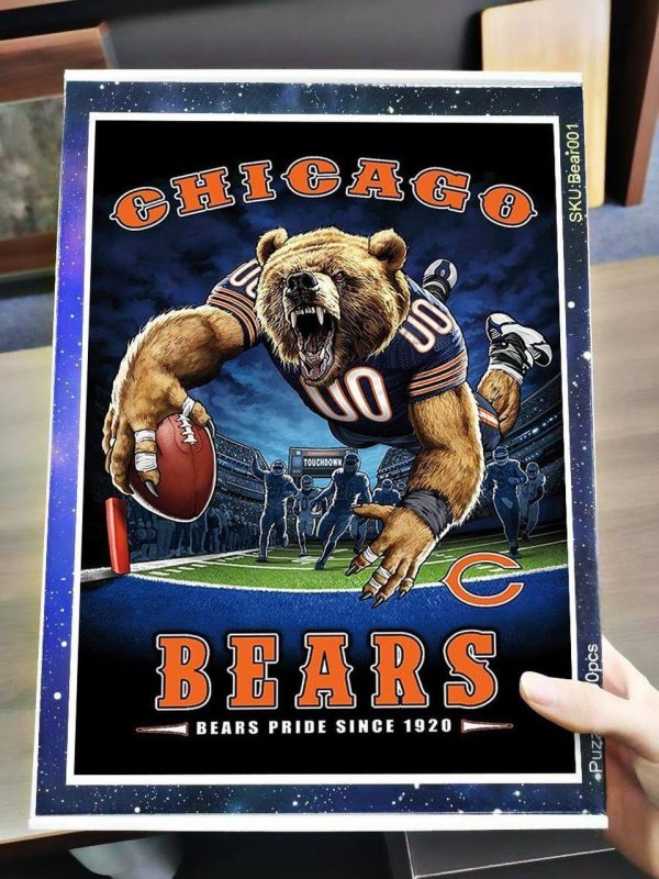 Sport, Football, Chicago Bears Team Jigsaw Puzzle Set