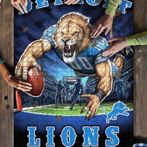 Sport, Football, Detroit Lions Team Jigsaw Puzzle Set