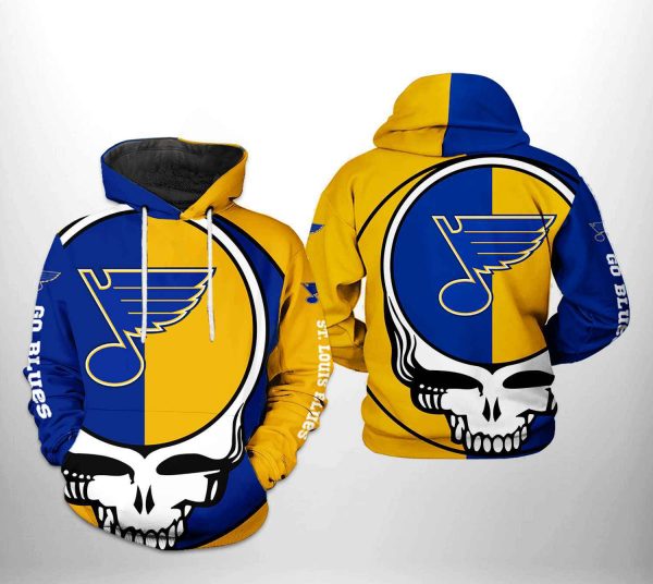 St. Louis Blues NHL Grateful Dead 3D Printed Hoodie/Zipper Hoodie