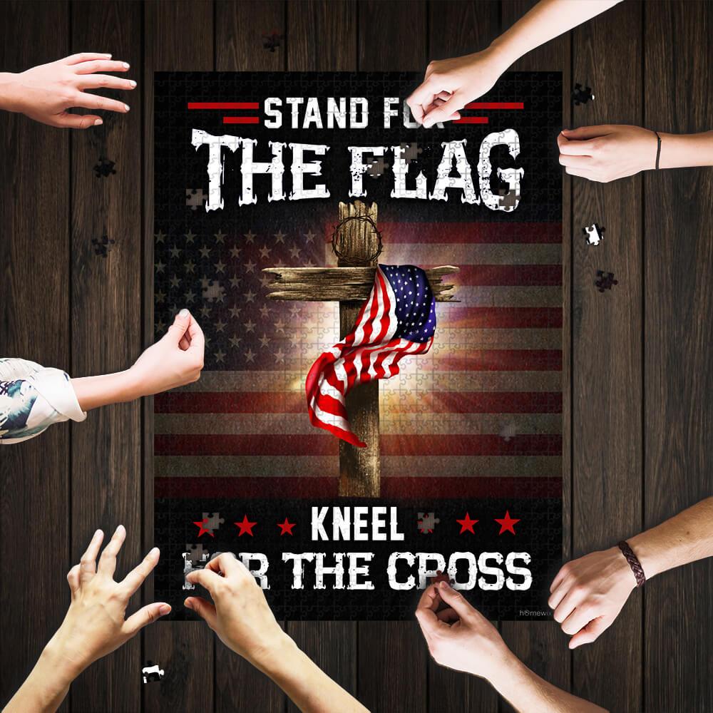 Stand For The Flag Kneel For The Cross Jigsaw Puzzle Set Stand For The Flag Kneel For The Cross Jigsaw Puzzle Set