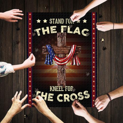 Stand For The Flag Kneel For The Cross Jigsaw Puzzle Set Stand For The Flag Kneel For The Cross Jigsaw Puzzle Set