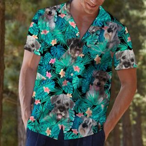 Standard Schnauzer Tropical Hawaiian Shirt Summer Button Up
