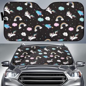 Star Space Unicorn Car Auto Sun Shade